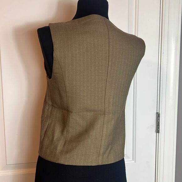 BNWT - WEWOREWHAT BROWN PIN STRIPED TAILORED VEST - XS - Picture 4 of 6